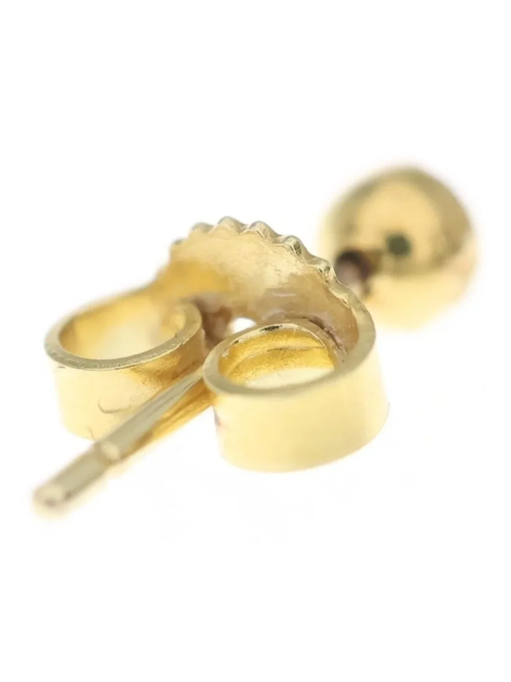 Chrome Hearts 22 Stud Ball Mini Cross Earrings Gold
